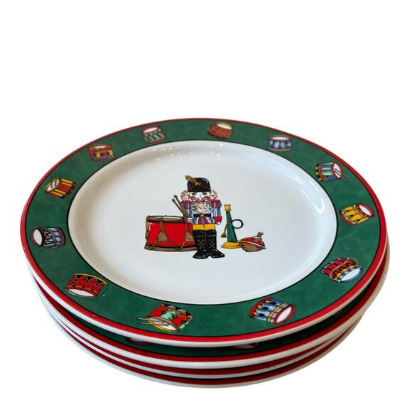 4 VTG Holiday Spirit Nutcracker Salad Plates Intl Tableworks Bob Timberlake - Picture 7 of 15